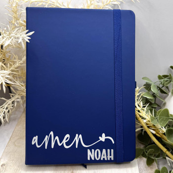  'Amen' Notebook for Confirmation or Communion - Blue or Red 