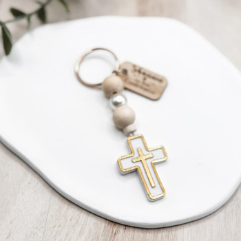  Personalised Confirmation Cross Keytag 