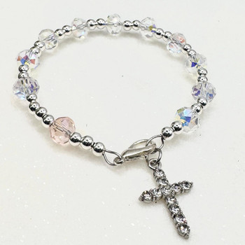  Crystal One Decade Rosary Bracelet 