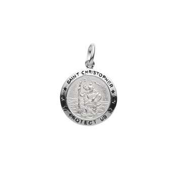  Sterling Silver Saint Christopher Medal 