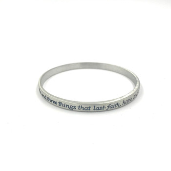  Greatest of These Is Love - Pewter Bangle 
