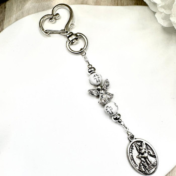 Guardian Angel Keychain or Bag Tag   Guardian Angel Keychain or Bag Tag