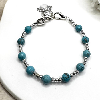  Turquoise One Decade Rosary Bracelet 