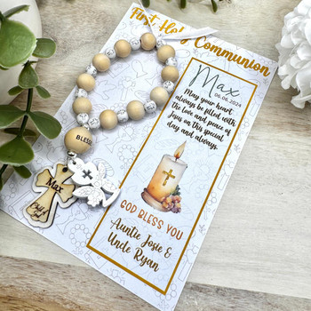 First Holy Communion Keepsake Rosary - Personalised   First Holy Communion Keepsake Rosary - Personalised