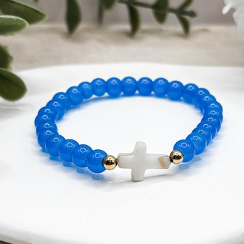  White Cross Christian Bracelet - 5 colours 