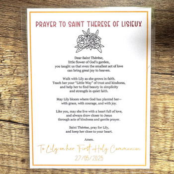 Personalised Saint Prayer Card and medal - Many To Choose From   Personalised Saint Prayer Card and medal - Many To Choose From