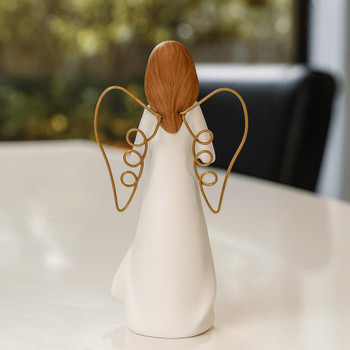  Baptism Angel Figurine with Gold Cross – 16cm Keepsake Gift | Ships Fast 