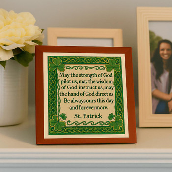  Irish Blessing Wooden Plaque – St. Patrick Quote – Self Standing Celtic Home Decor 