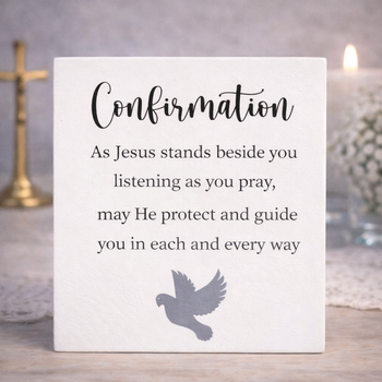 confirmation ceramic plaque, confirmation keepsake gift Australia, catholic confirmation gift plaque, confirmation dove plaque, religious confirmation gift Australia, confirmation faith keepsake, confirmation wall plaque, catholic confirmation decor, confirmation gift idea Australia, confirmation plaque gift