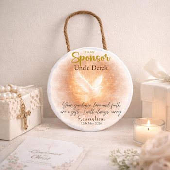 Personalised Confirmation Sponsor Plaque - Gift For Sponsor 