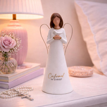  Flourish Angel Confirmation Gift – Ceramic Angel with Wire Wings 