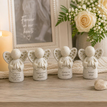  11.5cm Memorial Praying Angel Ornament | Choose from 4 Remembrance Designs 