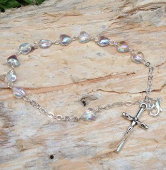 Heart-Shaped Rosary Bracelet