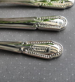 Buy Personalised silver Christening cutlery set Australia