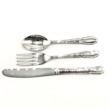 Personalised silver Christening cutlery set