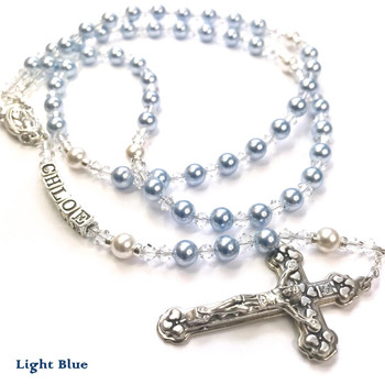  Personalised Swarovski Rosary Beads ✝ Catholic Crystal Rosary for Special Occasions 