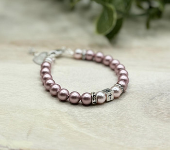  Personalised Adino Swarovski Bracelet ✝ Girls’ Christening & Baptism Jewellery 