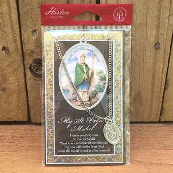  Saint Patrick Pewter and Stainless Steel Boys Necklace 