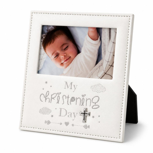  My Christening Day Leatherette Photo Frame 