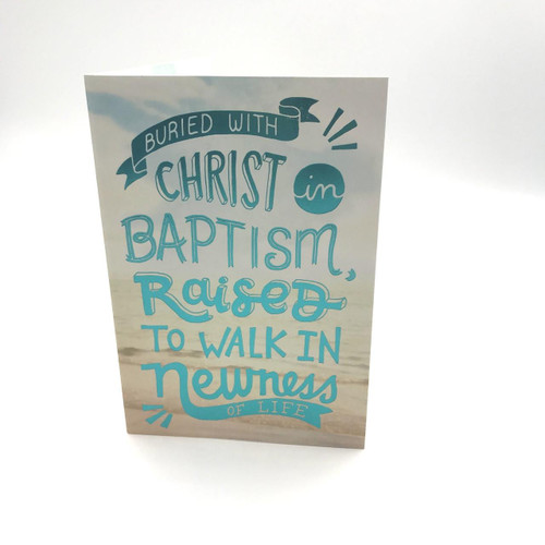 Baptism Greeting Card - Raised To Walk In Newness   Baptism Greeting Card - Raised To Walk In Newness