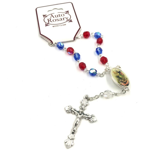  Saint Michael Coloured Car Rosary Beads 