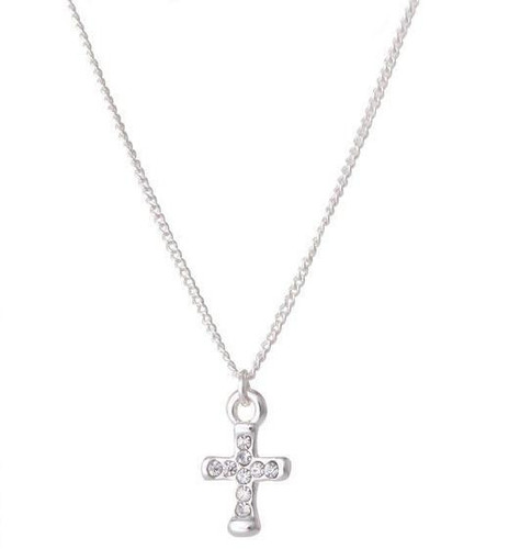  Equilibrium Sparkle Cross Necklace 