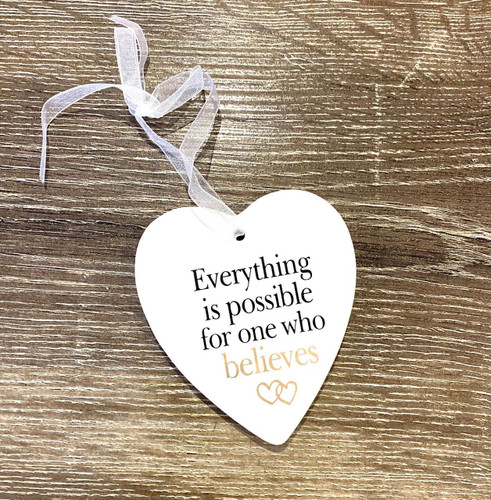  Ceramic heart - 'Everything is possible' 