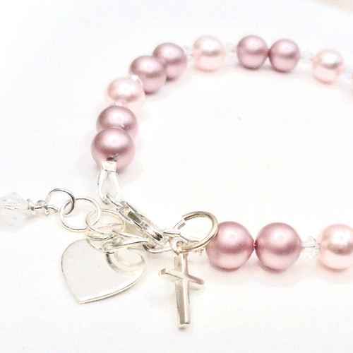  Girls Swarovski Bracelet 'Harmony' - Popular Girl's Christian Gift 