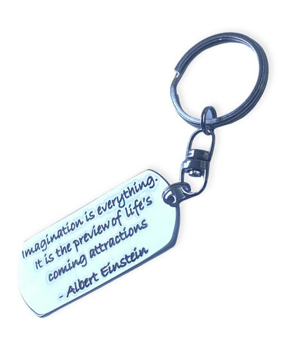  Poetic Pieces Key Ring - Albert Einstein - ENGRAVING included 