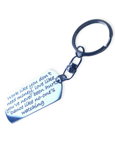  Poetic Pieces Key Ring - Dance - ENGRAVING included 