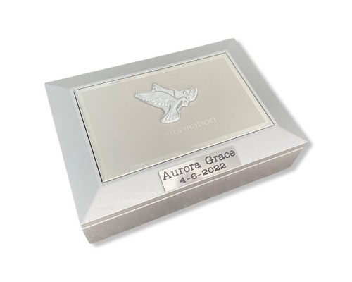  Silver-look Confirmation Keepsake Box 