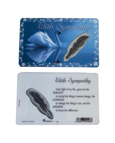  With Sympathy Laminated Prayer Card with Medal 