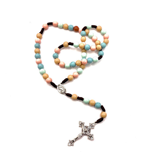  Colourful Corded Rosary Beads 
