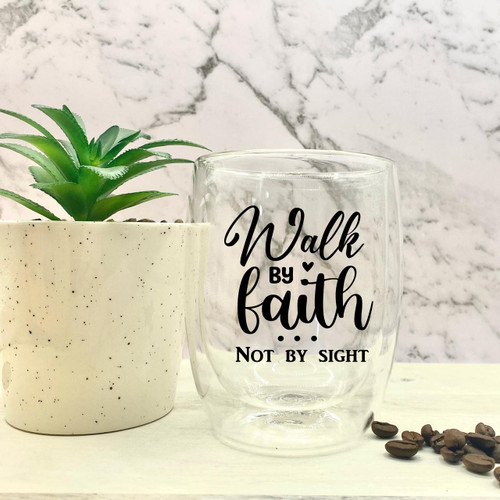  Double Wall Coffee Mug - Walk By Faith 