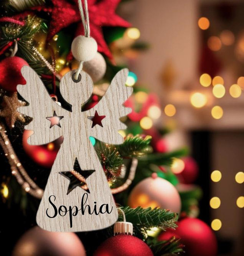  Personalised Christmas Memorial Ornament - Angel 