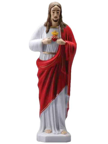 Sacred Heart of Jesus Plastic Statue - 25cm   Sacred Heart of Jesus Plastic Statue - 25cm