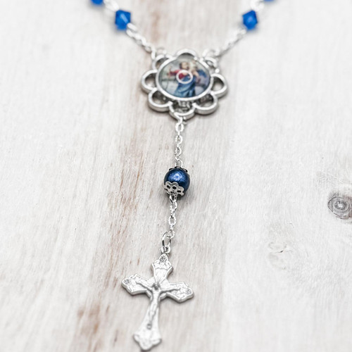  Saint Christopher Swarovski Crystal Car Rosary Beads 