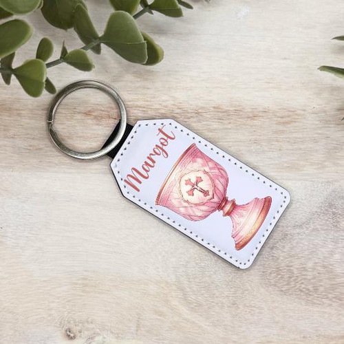  Girl's First Holy Communion Keyring - Personalised 