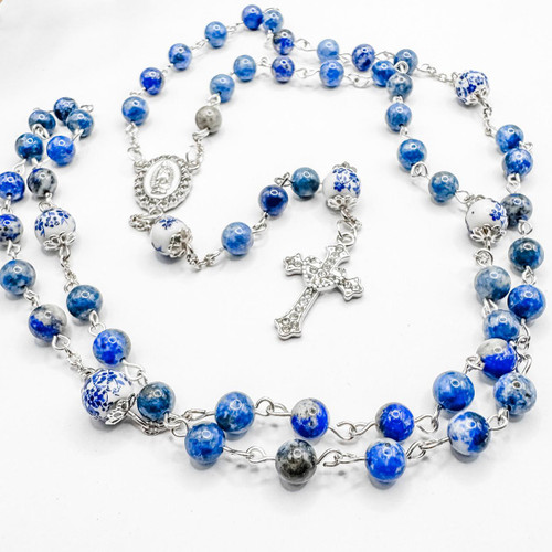 Crystal Faith Collection Personalised Rosary Beads - Ceramic 'Our Lady of Guadalupe' 