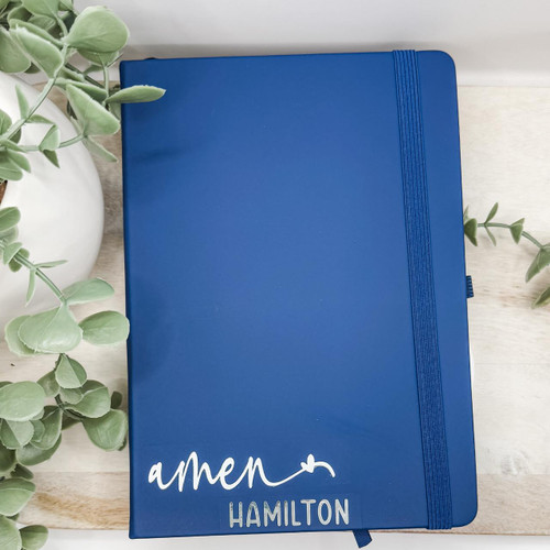  'Amen' Notebook for Confirmation or Communion - Blue or Red 