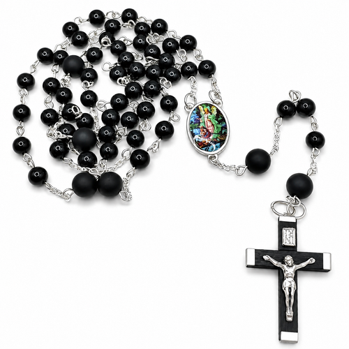  Black Onyx Personalised Black Rosary Beads 