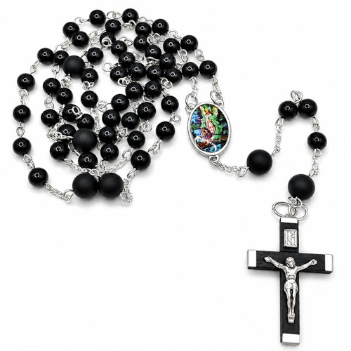  Black Onyx Personalised Black Rosary Beads 