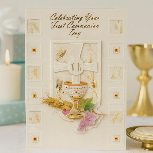 Holy Communion Greeting Card – 3D   Holy Communion Greeting Card – 3D