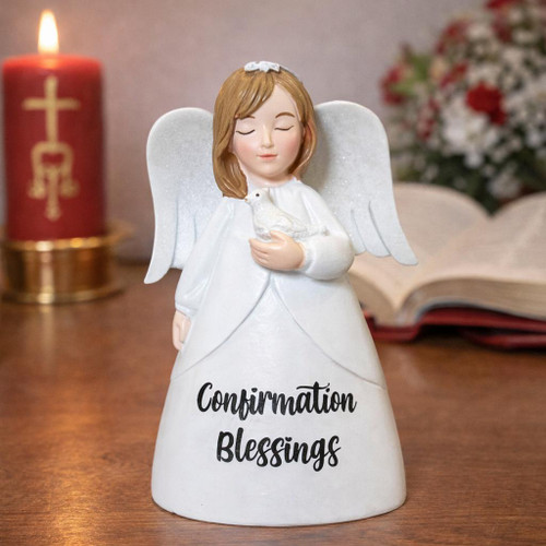  Confirmation Blessings Angel Statue – 105mm Resin Keepsake Gift 