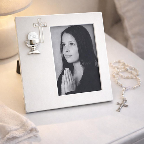  Communion Photo Frame Cross 3x5 Pax Silver Gift 