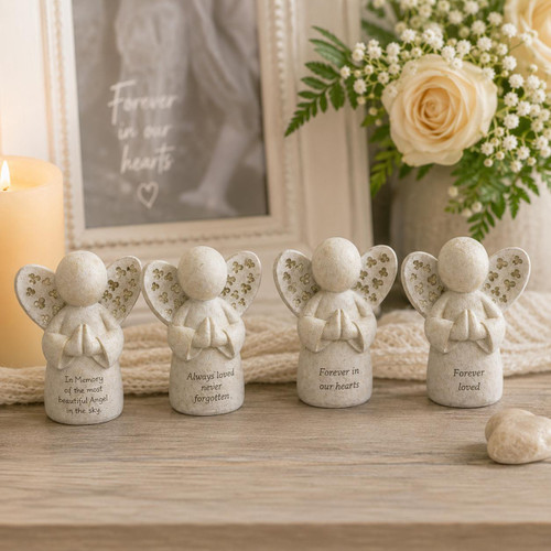  11.5cm Memorial Praying Angel Ornament | Choose from 4 Remembrance Designs 