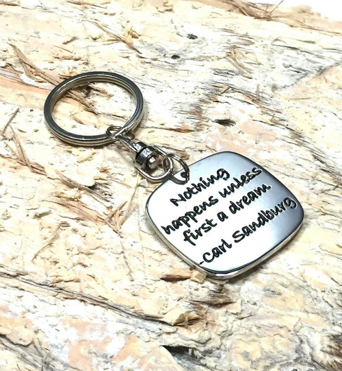 graduation gift - unless first a dream keyring