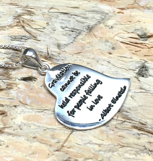 Poetic Heart Pendant - Einstein