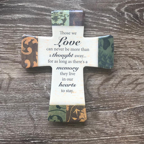 Porcelain 'In Memory' Cross   Porcelain 'In Memory' Cross