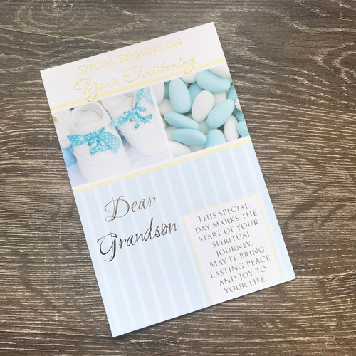 buy Grandson Christening Card